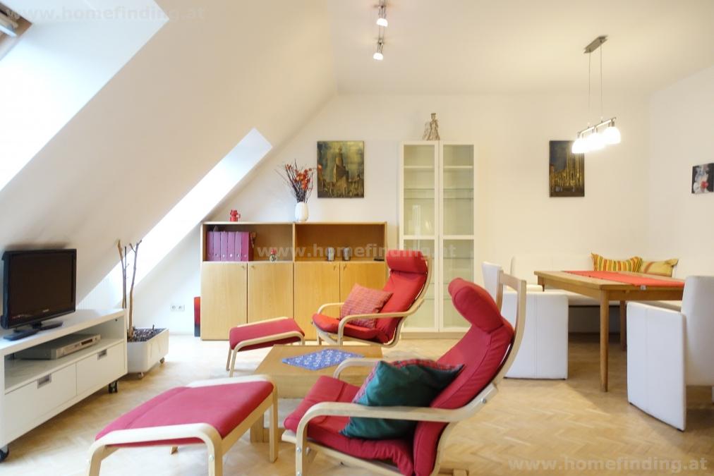 furnished penthouse with terrace close to Stadtpark