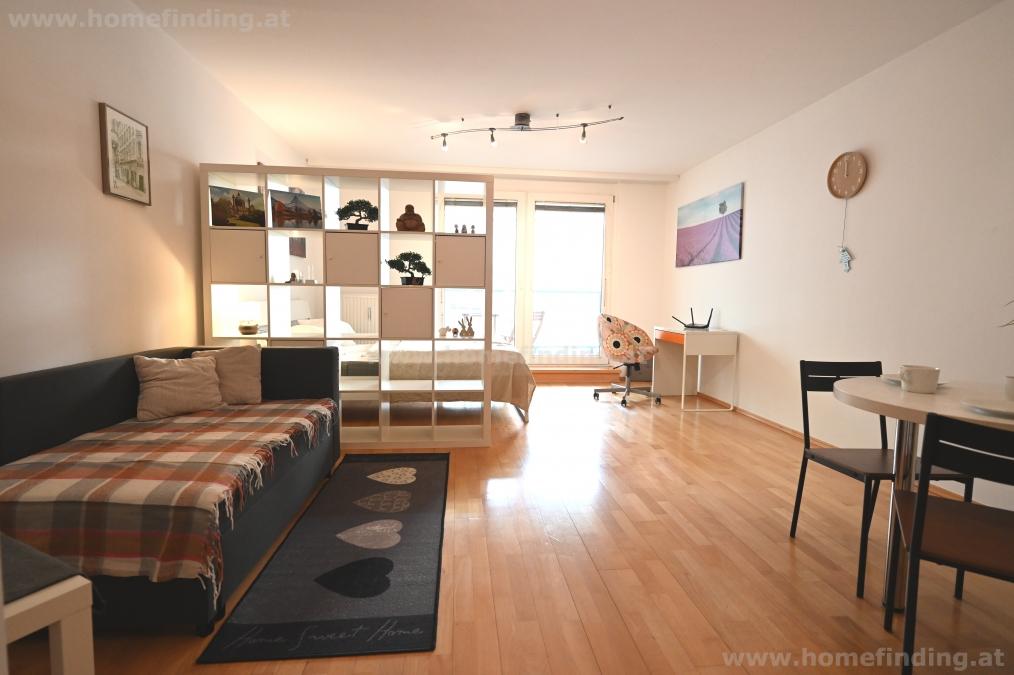 furnished studio apartment with loggia