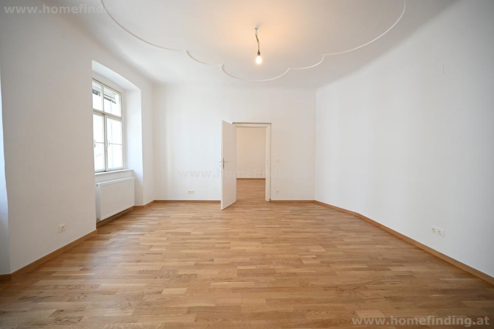 Erstbezug beim Spittelberg: sanierte Altbauwohnung (ohne Küche)