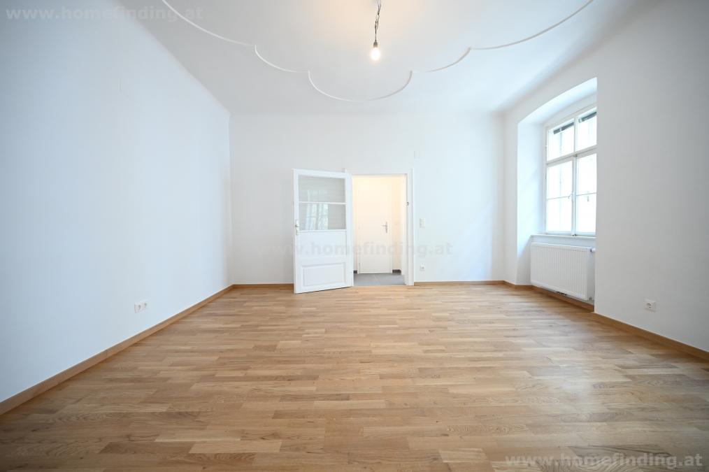 Erstbezug beim Spittelberg: sanierte Altbauwohnung (ohne Küche)