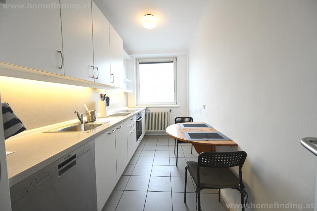expat flat - partly furnished I nahe Praterstraße: moderne 3-Zimmer-Loggiawohnung mit Blick zum Riesenrad