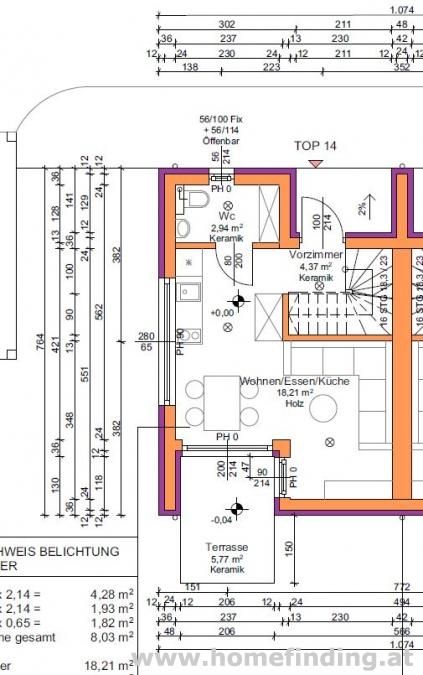 plot with construction plan for a  house close to Sankt Pölten