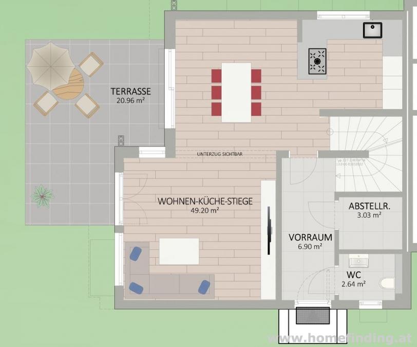 Breitenlee:  schöne Doppelhaushälfte mit 4 Zimmern - befristet