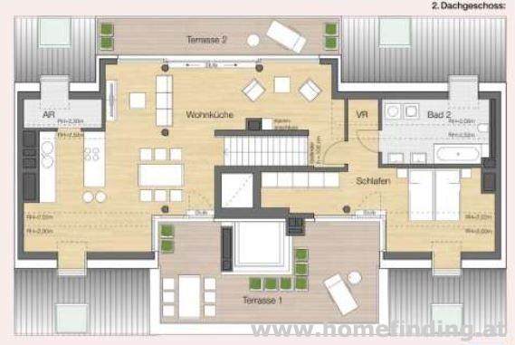 Borschkegasse: Dachterrassen-Maisonette I 3 Schlafzimmer