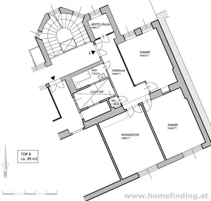 schöne 3 Zimmer Altbauwohnung nahe Hundertwasser Haus - unbefristet